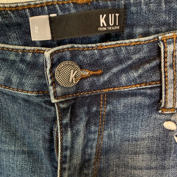 Kut from the Kloth | Dark Wash Reese Straight Ankle Denim Size 2 - Picture 4 of 8